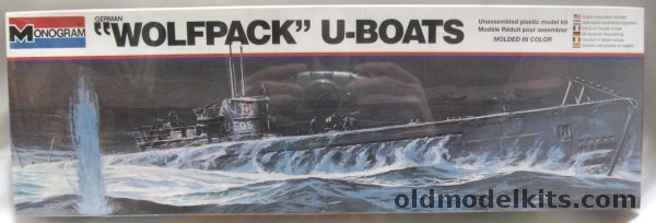 Monogram 1/209 Wolfpack U-505 Type IX U-Boat, 3102 plastic model kit